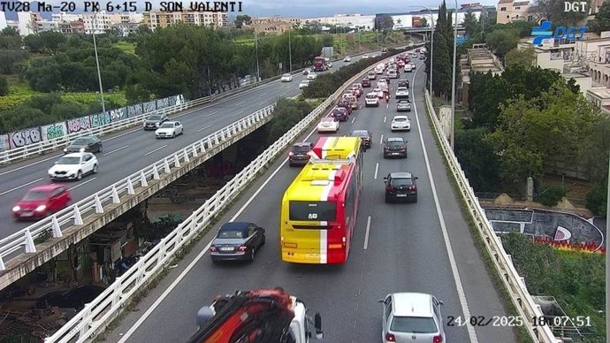 Retenciones en la Vía de Cintura de Palma.