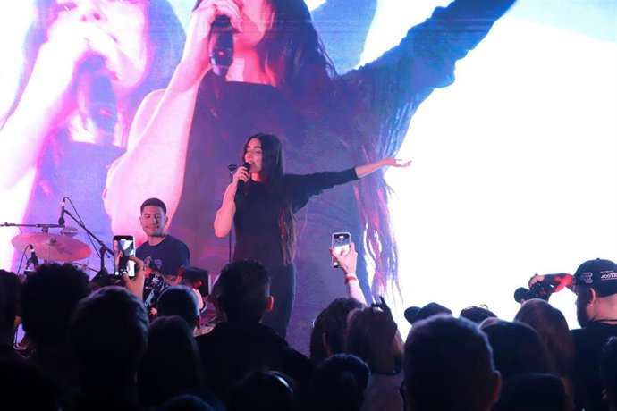 Concierto de Judeline en el Cupra City Garage Madrid durante la celebración de su primer aniversario