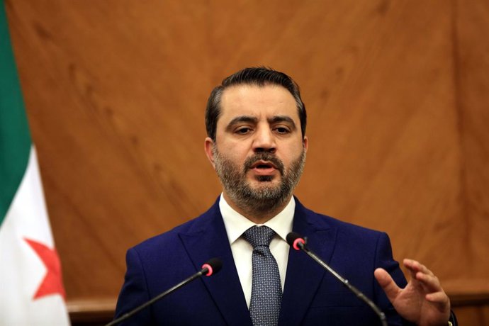 Archivo - AMMAN, 7 de jan. 2025 -- O ministro interino das Relações Exteriores da Síria, Asaad Hassan al-Shibani, participa de uma coletiva de imprensa com o ministro das Relações Exteriores da Jordânia, Ayman Safadi, em Amã, Jordânia, em 7 de janeiro de 