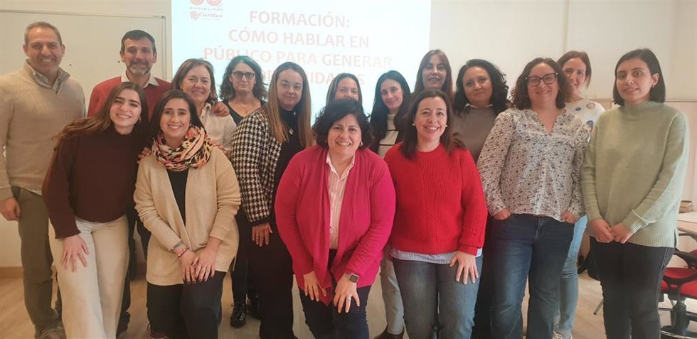 Participantes en la jornada de formación sobre hablar en público.