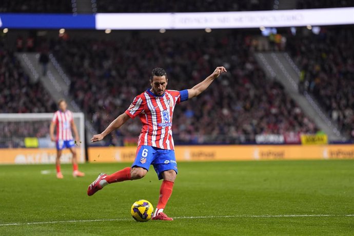 Jorge Resurreccion Koke of Atletico de Madrid in action during the Spanish League, LaLiga EA Sports, football match played between Atletico de Madrid and RC Celta de Vigo at Riyadh Air Metropolitano stadium on February 15, 2025, in Madrid, Spain.