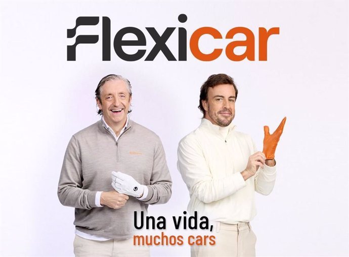 Josep Pedrerol y Fernando Alonso en la nueva campaña de Flexicar
