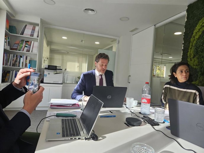 El presidente de AECC, Eduardo Ceballos, durante la presentación del balance de 2024 en el sector de centros y parques comerciales.