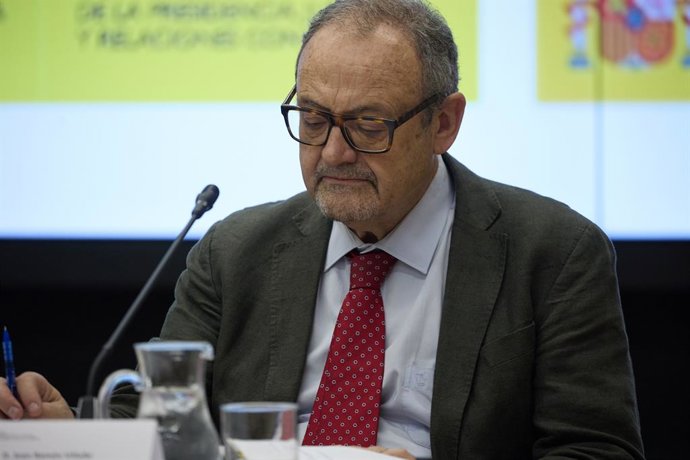 Archivo - Arquivo - O Delegado do Governo para o Plano Nacional sobre Drogas, Joan Ramón Villalbí, durante a apresentação do Relatório 2023 sobre achados toxicológicos em fatalidades de acidentes de trânsito, no Ministério da Justiça, em 18 de julho de 20