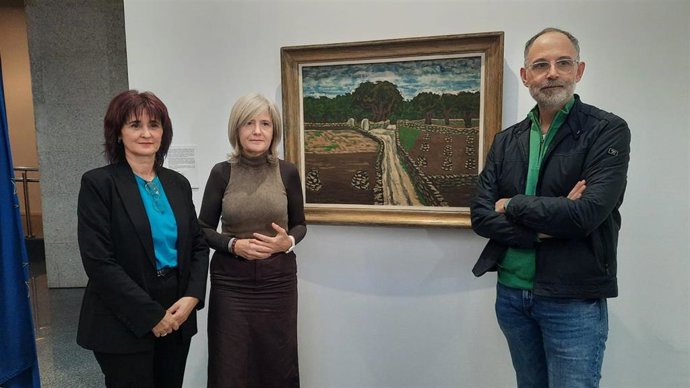 Presentación del nuevo cuadro de Ortega Muñoz en el Meiac de Badajoz