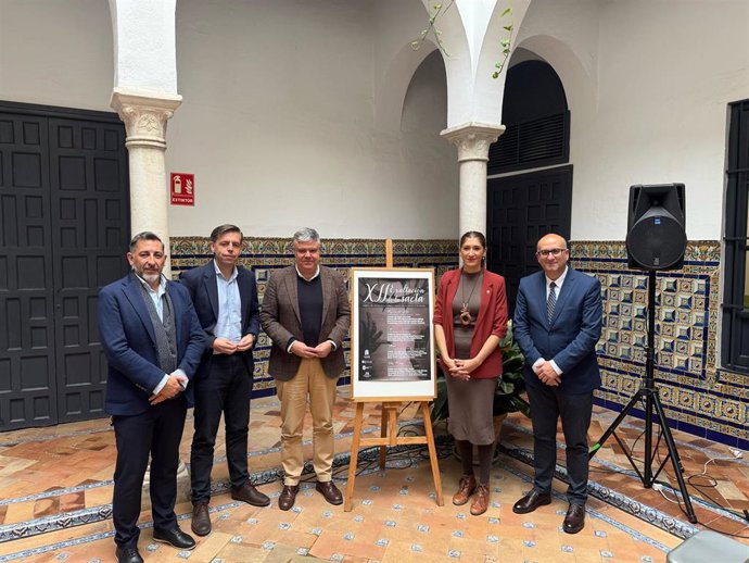 Presentación de la XII exaltación 'Mairena, Utrera, Écija y Málaga rezan juntas por saetas', en la sede del Instituto Andaluz de Flamenco.