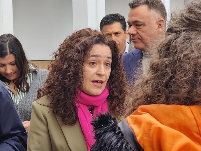 La portavoz del Grupo Por Andalucía, Inma Nieto, este martes en el Parlamento.