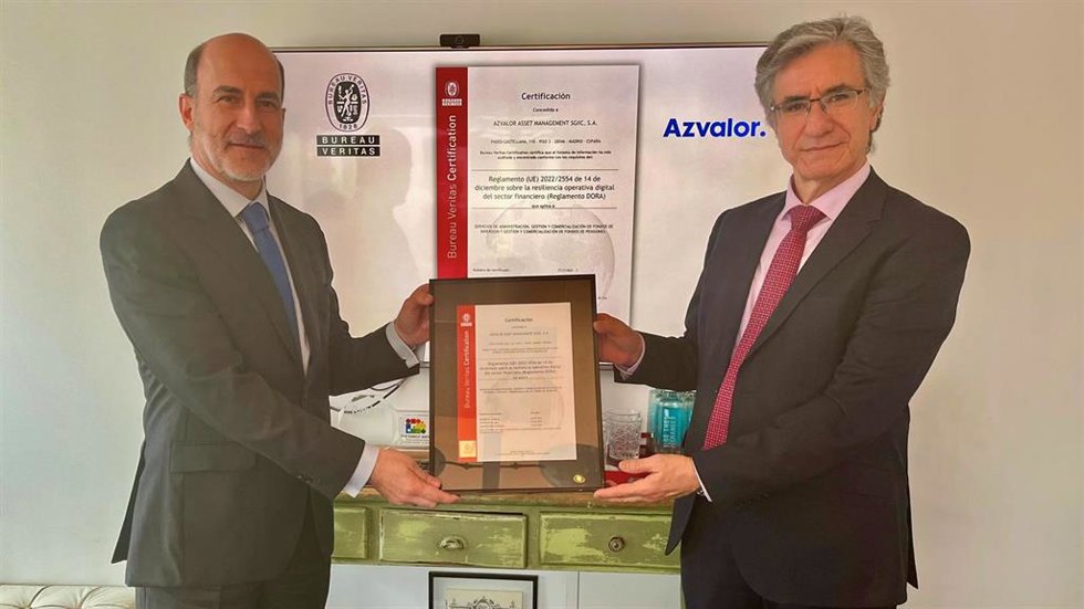 Economía/Finanzas.- Azvalor obtiene la certificación sobre el reglamento DORA.