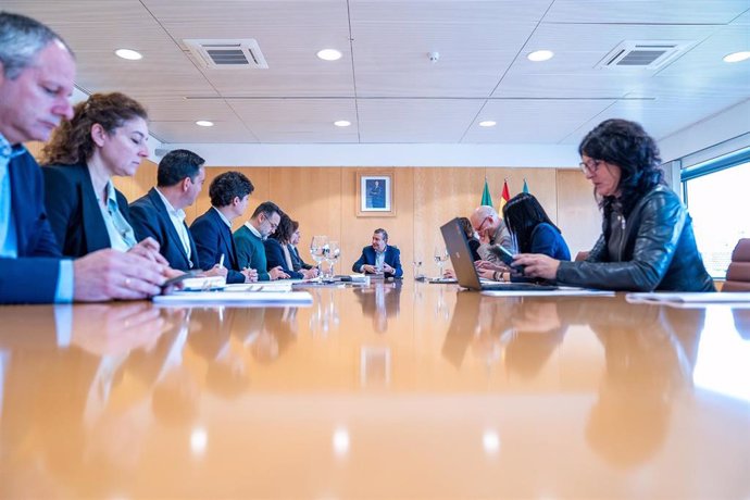 Junta de Gobierno en la Diputación, presidida por el mandatario provincial, Javier Fernández.