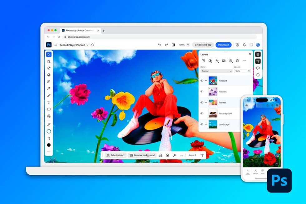 La nueva aplicación de Photoshop para iPhone.