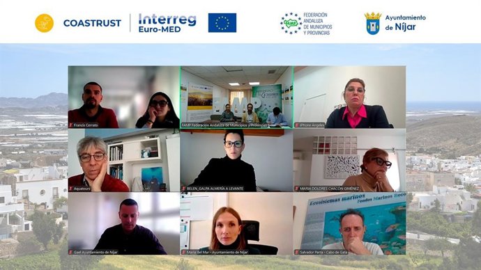 Reunión virrtual en el proyecto 'Coastrust'.