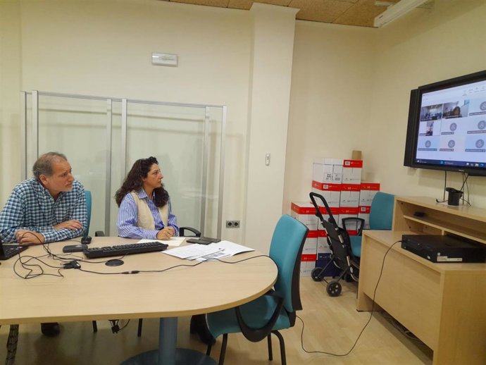 Antonio Arroyo y Ana Mata en el 'webinar' sobre las ayudas.