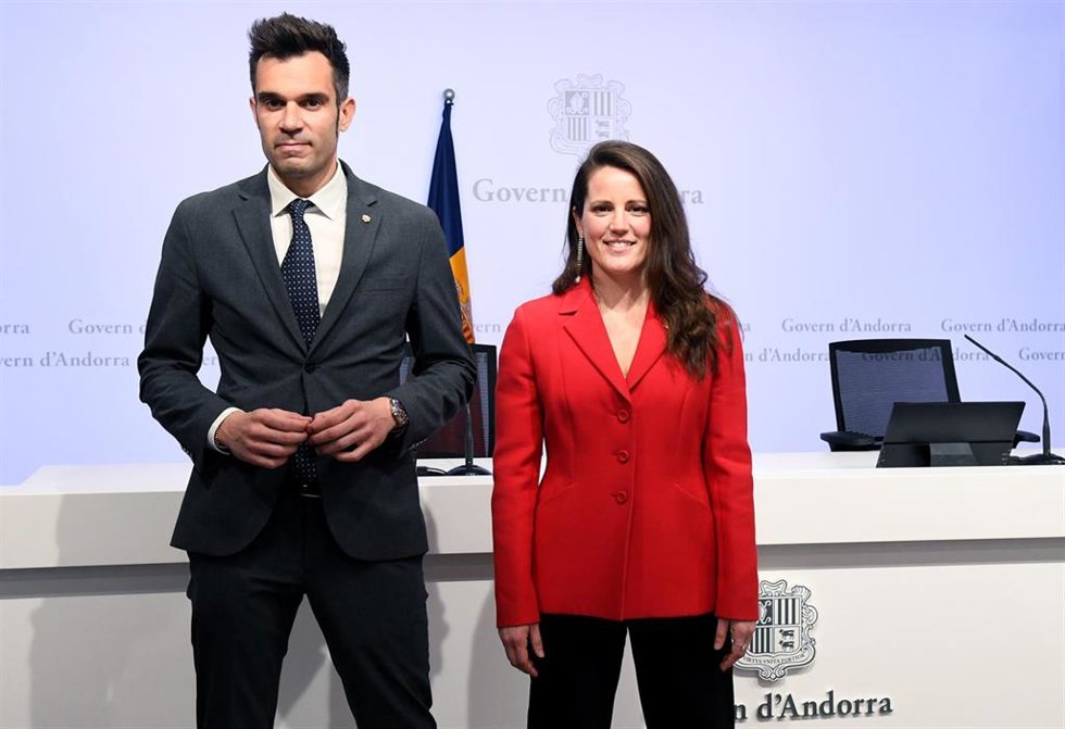 Forné y Souque durante la atención a los medios de comunicación