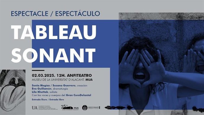 La compositora Sonia Megías y la artista Susana Guerrero ofrecen su espectáculo 'Tableau sonant' en el MUA.