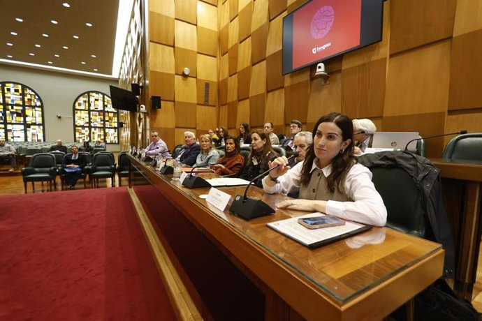La consejera municipal de Medio Ambiente y Movilidad, Tatiana Gaudes, presenta en el Pleno del Consejo de Ciudad el diseño y las principales novedades previstas en el pliego de la futura contrata de autobús urbano