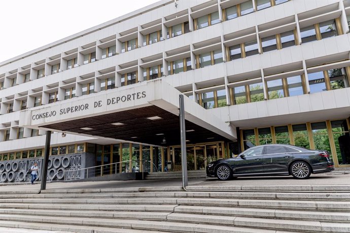 Archivo - Fachada de la sede del Consejo Superior de Deportes, donde se ha producido la reunión entre el presidente del Consejo Superior de Deportes (CSD), Víctor Francos, y el presidente en funciones de la Real Federación Española de Fútbol (RFEF), Pedro