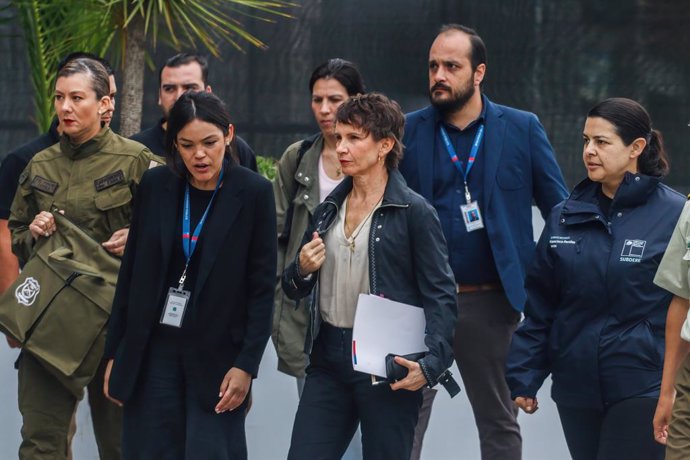 Archivo - February 8, 2024, ViñA Del Mar, Chile: The Minister of the Interior Carolina Toha attends a press conference called by President Gabriel Boric in support of families affected by the mega fire. The president of Chile Gabriel Boric holds a press c