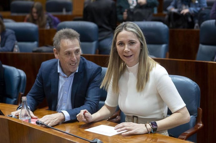 La portavoz del PSOE en la Asamblea, Mar Espinar, durante un pleno en la Asamblea de Madrid.