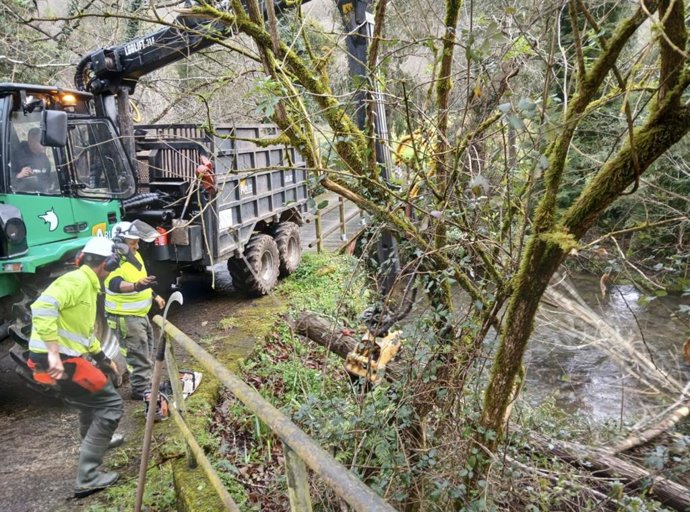 La Confederación Hidrográfica del Cantábrico actúa en el río Suarón en Vegadeo