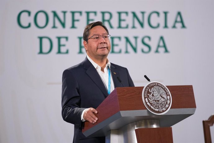 Archivo - Arquivo - Luis Arce, presidente da Bolívia, durante uma visita ao México.