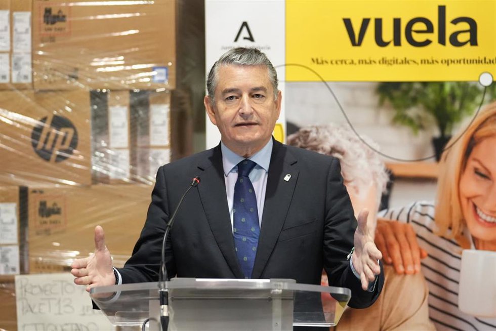 El consejero andaluz de la Presidencia, Interior, Diálogo Social y Simplificación Administrativa, Antonio Sanz, este miércoles