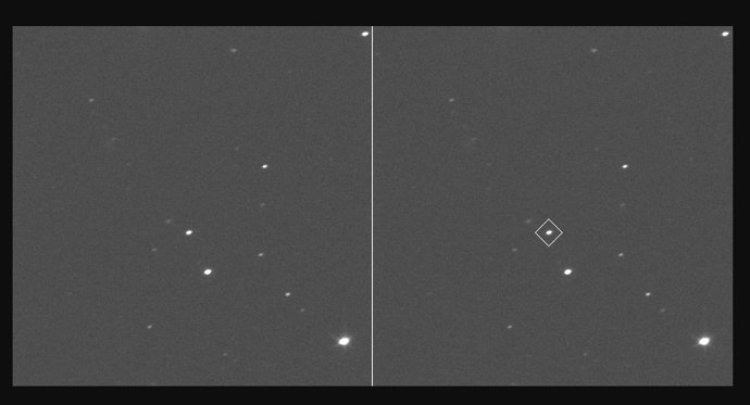 Imagens do asteroide Donaldjohansson