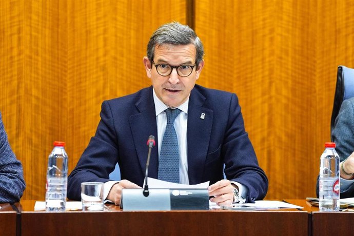 El consejero de Industria, Energía y Minas, Jorge Paradela, en comisión parlamentaria.