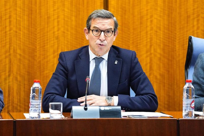 El consejero de Industria, Energía y Minas, Jorge Paradela, en comisión parlamentaria.