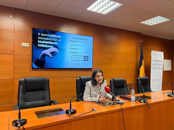 Chivite durante la presentación del II Seminario de Humanismo Cristiano de la UCAV.