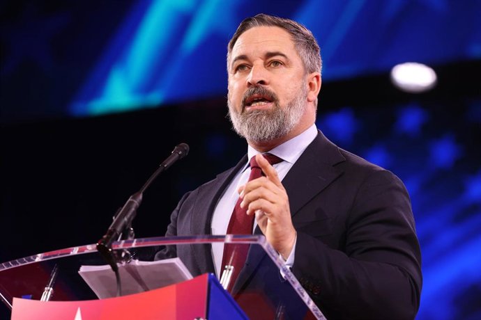 El líder de Vox, Santiago Abascal, en la CPAC de Washington. 