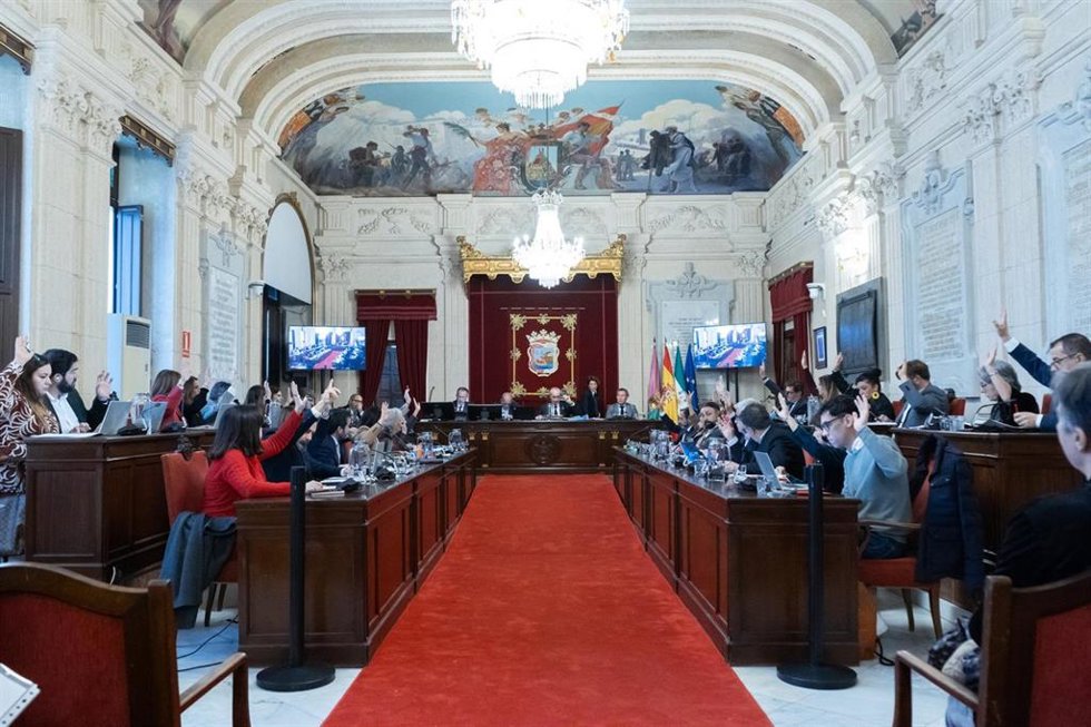 Archivo - Pleno del Ayuntamiento de Málaga