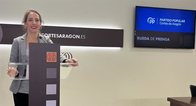 Maria Navarro, diputada del PP, en su comparecencia de este miércoles.