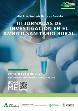 Cartel de las III jornadas de investigación en el ámbito sanitario rural.