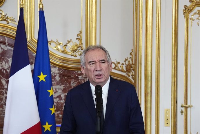 February 22, 2025, Paris, Paris, France: Francois Bayrou, 1er ministre Francais recois pour un entretien Son Excellence M. Aziz AKHANNOUCH, Chef du Gouvernement du Royaume du Maroc.