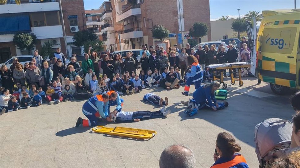 Personal del centro de salud en la jornada.
