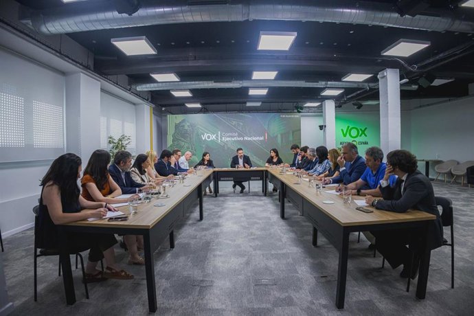 Archivo - Santiago Abascal preside el Comité Ejecutivo Nacional de VOX