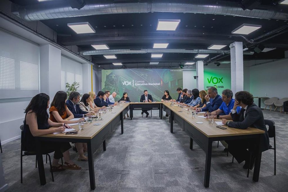 Archivo - Santiago Abascal preside el Comité Ejecutivo Nacional de VOX