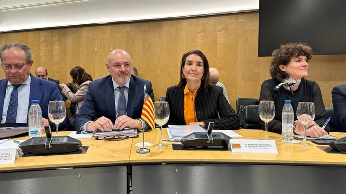 La consellera de Hacienda de la Generalitat Valenciana, Ruth Merino, en la reunión del Consejo de Política Fiscal y Financiera (CPFF)