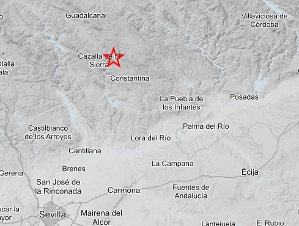 Registrado un terremoto de magnitud 4,1 en la provincia de Sevilla