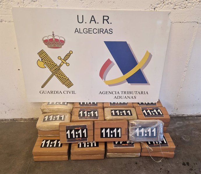 Pastillas de cocaína intervenidas en un contenedor en el puerto de Algeciras.