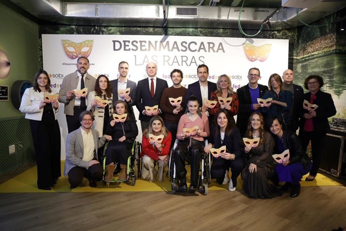 Apresentação da campanha "Unmask the Rare".