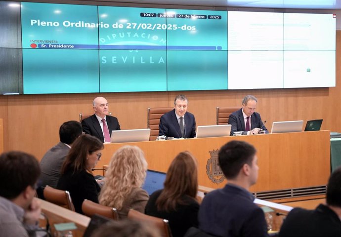 Pleno de la Diputación de Sevilla del 27 de febrero de 2025.
