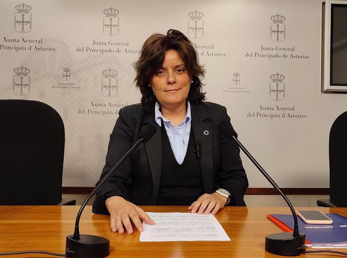 La diputada del PP en la JGPA, Beatriz Polledo, en rueda de prensa.