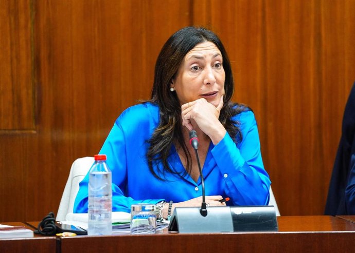 La consejera de Inclusión Social, Juventud, Familias e Igualdad, Loles López, en comisión parlamentaria a fecha de 27 de febrero de 2025.
