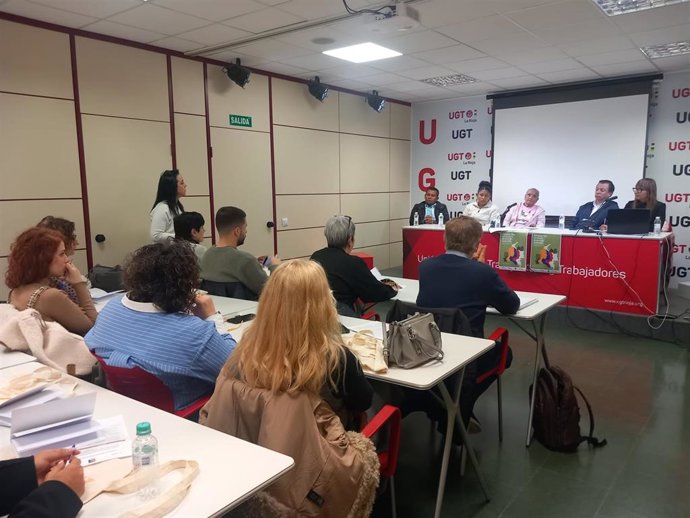 Jornada 'Paz, territorio y Desarrollo Sostenible' que se ha celebrado este jueves en Logroño. Con el Instituto Sindical de Cooperación al Desarrollo de UGT, 'ISCOD- Sindicalistas sin fronteras'