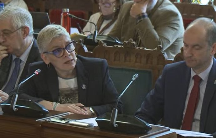 Concepción Saavedra, en una comisión