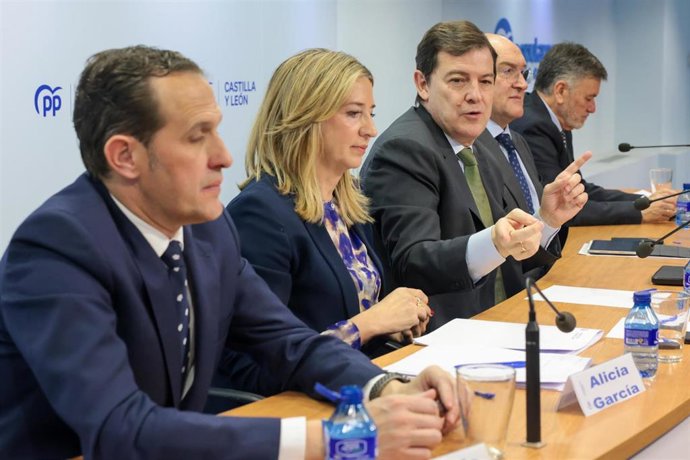 Alicia García, durante la reunión del Consejo de Dirección del Grupo Popular en el Senado.