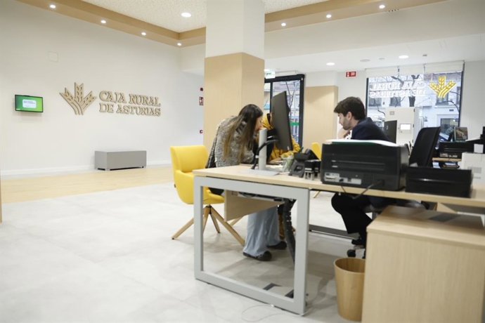 Oficina de Caja Rural de Asturias en Madrid.