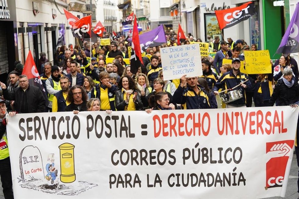 Huelga general convocada por CGT en contra del Acuerdo Marco que modifica el convenio colectivo.
