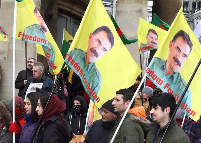 Archivo - Manifestació per l'alliberament del líder del PKK, Abdullah Öcalan